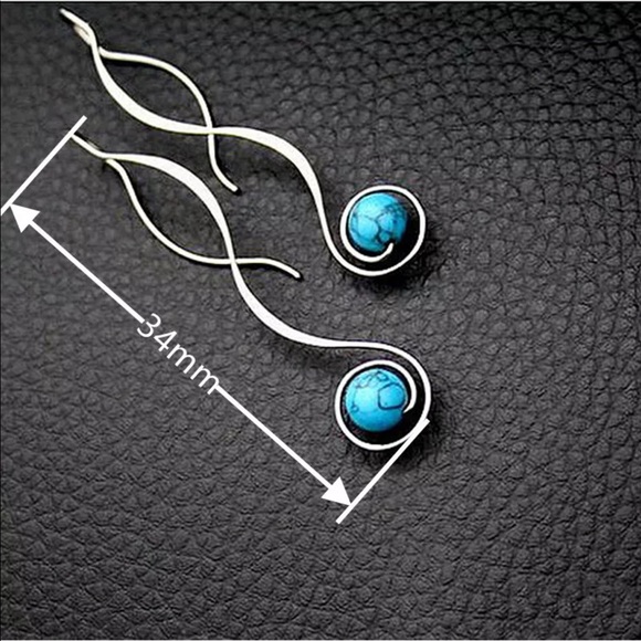 New Round Cut Tourmaline Drop Earrings Luxury 925 Silver - Picture 3 of 3